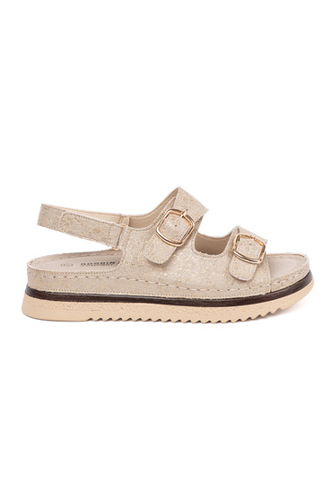beige sandals ze goldenmi...
