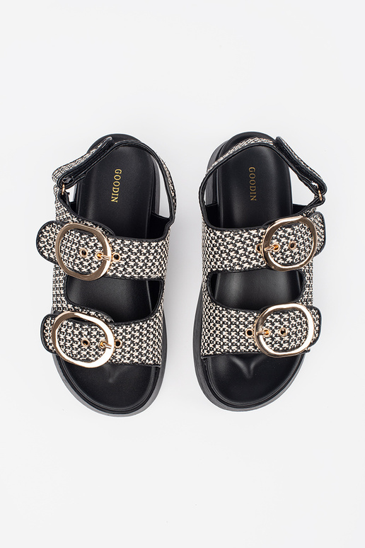 sandals Inith platform In black-białą...