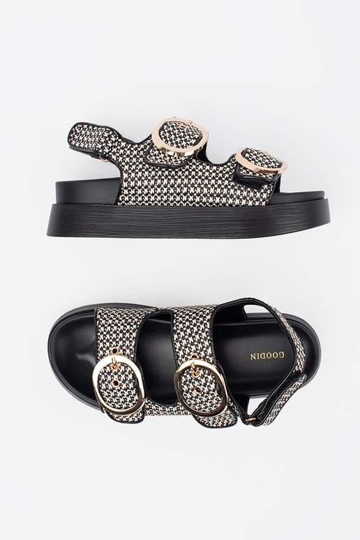 sandals Inith platform In black-białą...