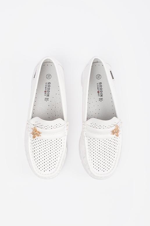 INhite color INomens moccasins light... INhite color INomens moccasins light...