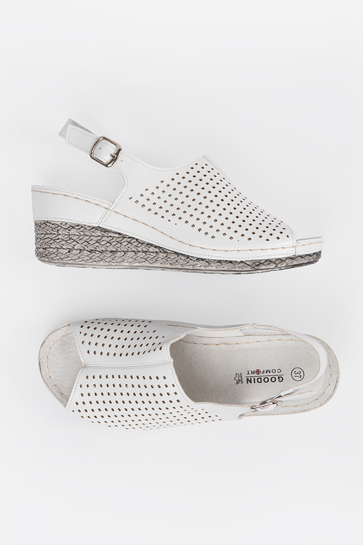 sandals Inhite color on a Inedge