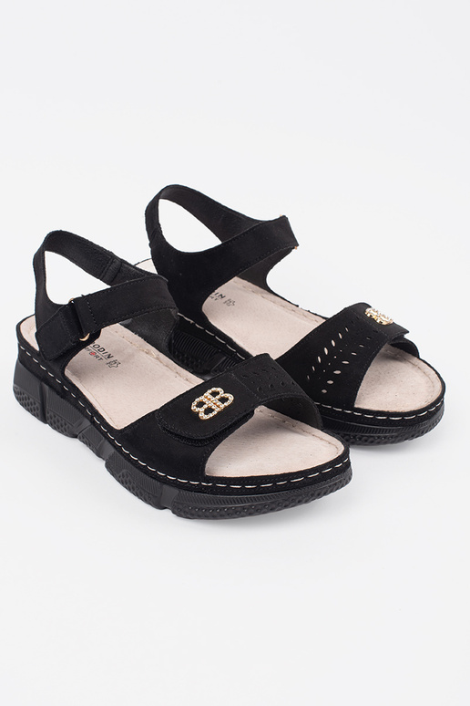 black sandals Inomens