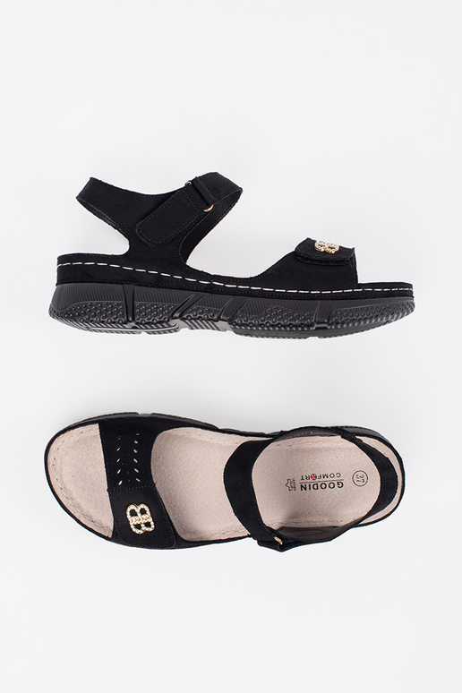 black sandals Inomens