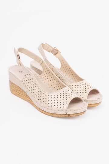 beige openInork sandals on... 2