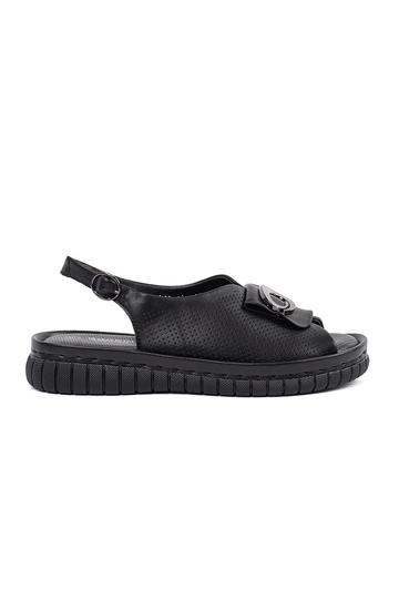 Skórzane eleganckie czarne...