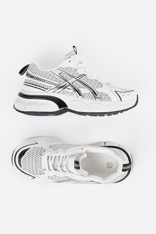 Sportowe sneakersy biało-czarne z... Sportowe sneakersy biało-czarne z...