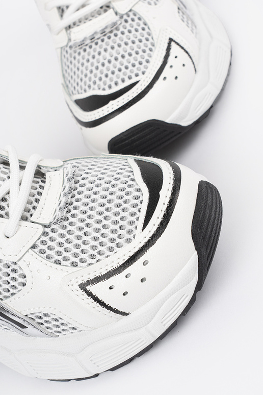 Sportowe sneakersy biało-czarne z... Sportowe sneakersy biało-czarne z...