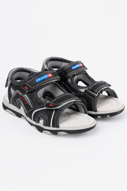 black boyish sandals