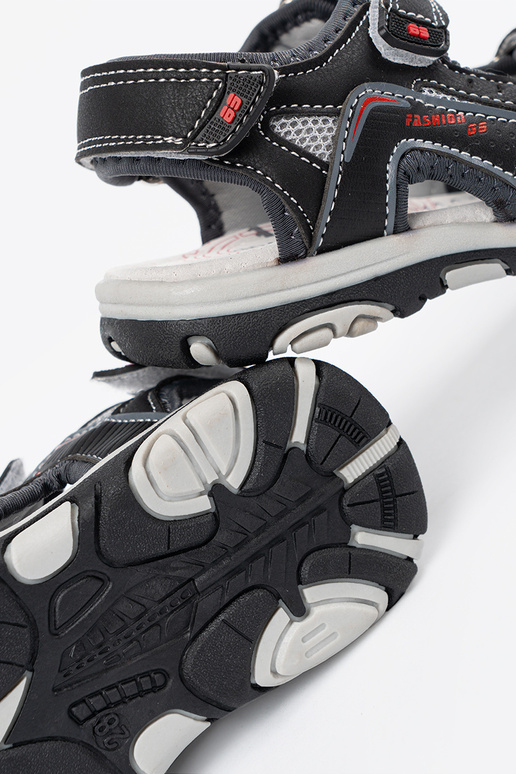 black boyish sandals