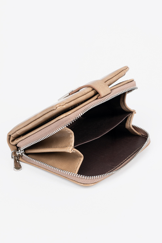 Beżowy elegancki portfel damski Beżowy elegancki portfel damski