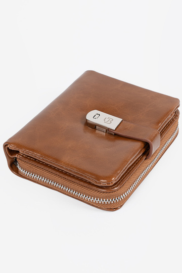 Brązowy elegancki portfel... 2