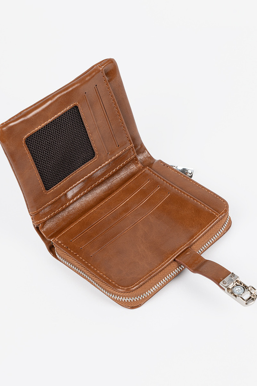 Brązowy elegancki portfel damski