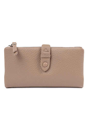 Beżowy portfel damski z...