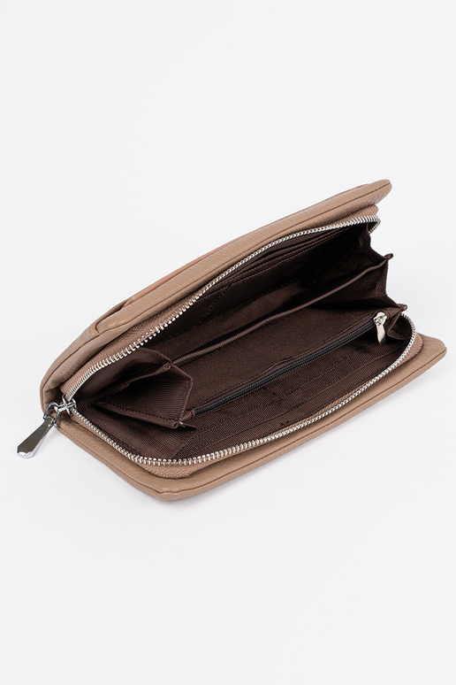 Beżowy duży portfel damski Beżowy duży portfel damski