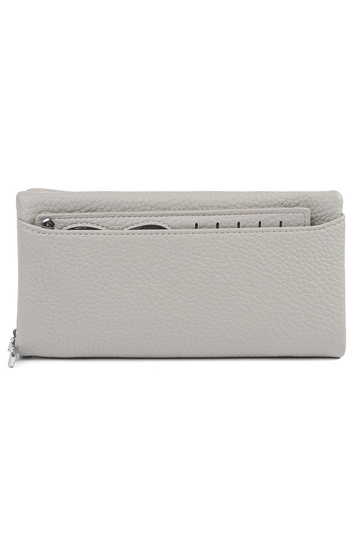 Szary duży portfel damski