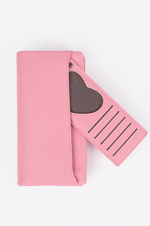 Różowy duży portfel damski Różowy duży portfel damski