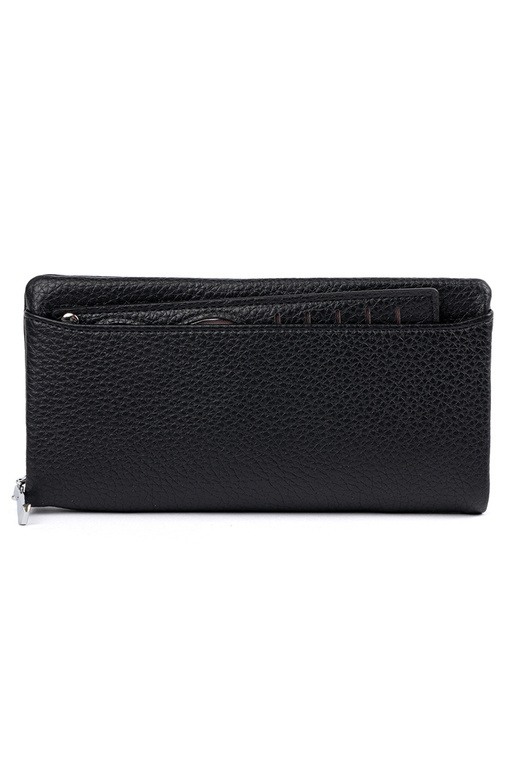 Czarny duży portfel damski Czarny duży portfel damski