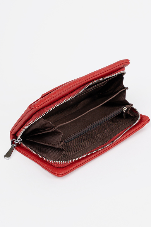 Czerwony duży portfel damski Czerwony duży portfel damski
