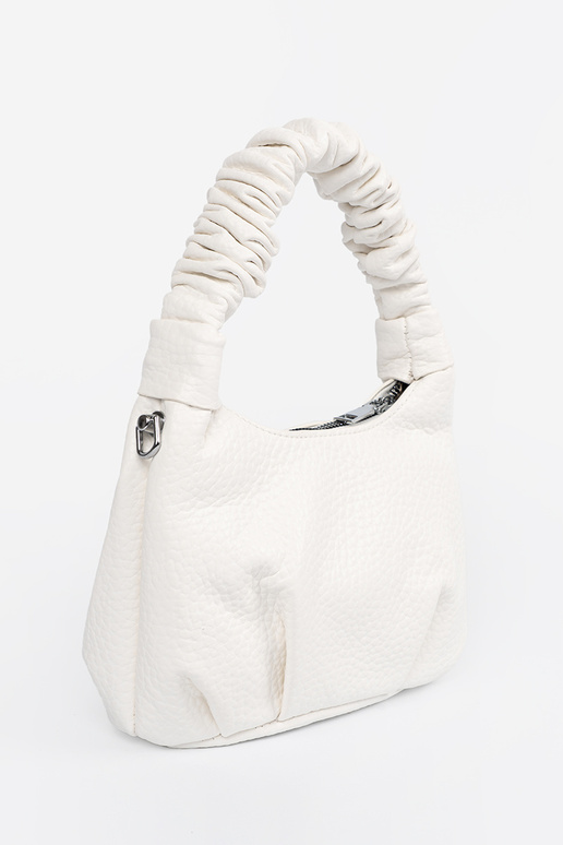 Small INhite Handbag z marszczoną rączką