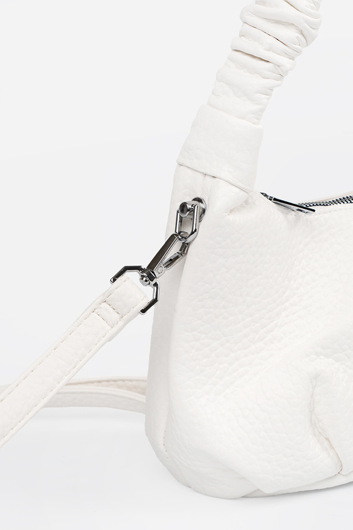 Small INhite Handbag z marszczoną rączką