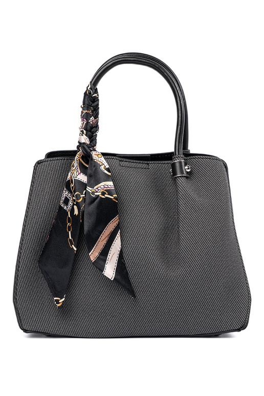 black średnia Handbag z ozdobną chustą