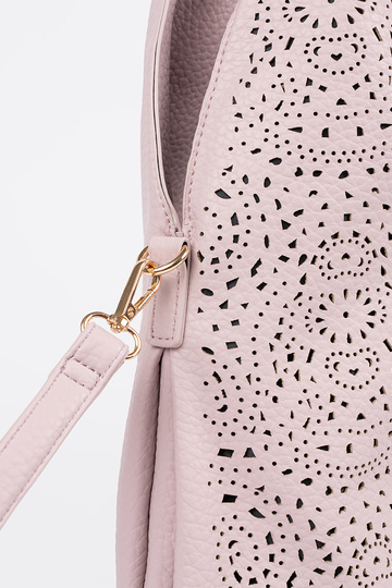 Różowa ażurowa torebka na... 2