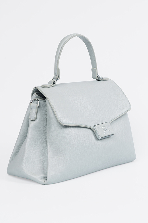 Handbag blue trunk z rączką i paskiem