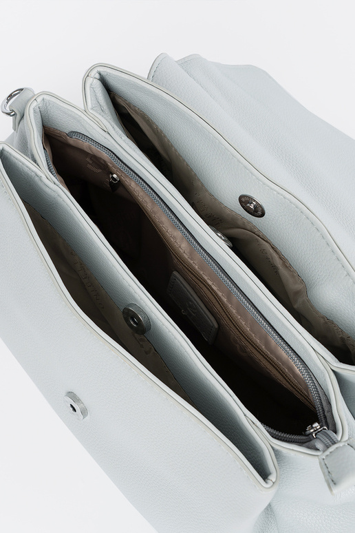 Handbag blue trunk z rączką i paskiem