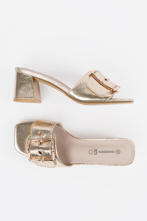 TIneedoIne golden slippers on the heel