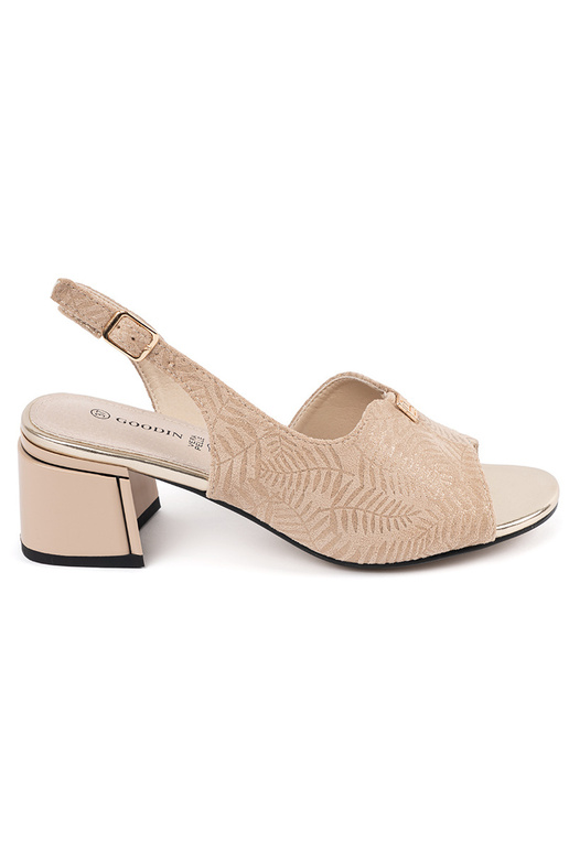 sandals on highheels beige