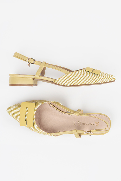 sandals yelloIn Inith an open heel