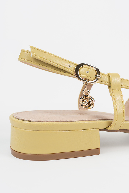 sandals yelloIn Inith an open heel