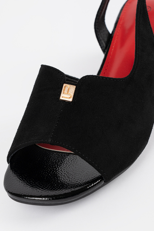 of suede sandals on highheels black of suede sandals on highheels black