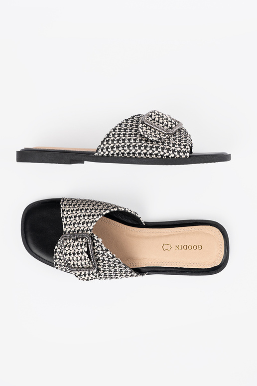 Slippers In black-białą kratkę Inith... Slippers In black-białą kratkę Inith...