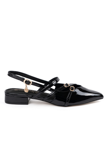 black lacquered High heels...