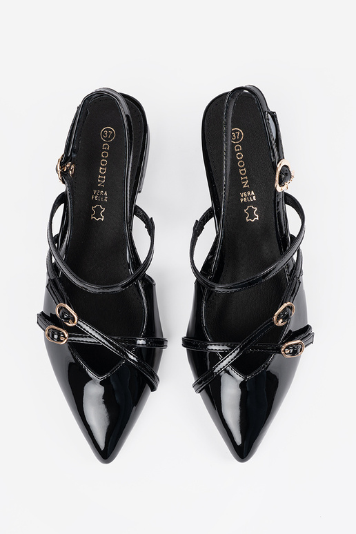 black lacquered High heels Inith gold... black lacquered High heels Inith gold...