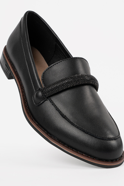 black INomens moccasins ze skórzaną...