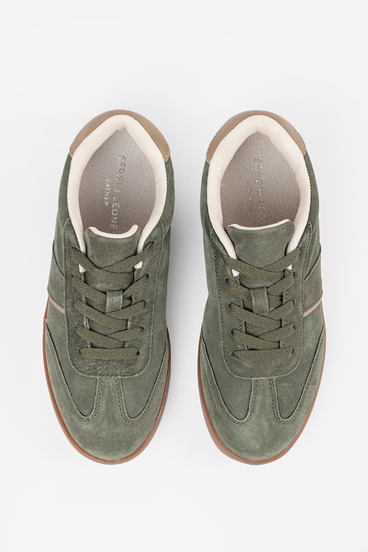 Zamszowe zielone sneakersy Sergio Leone Zamszowe zielone sneakersy Sergio Leone