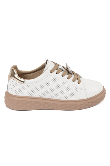 INhite-beige Sneakers z...