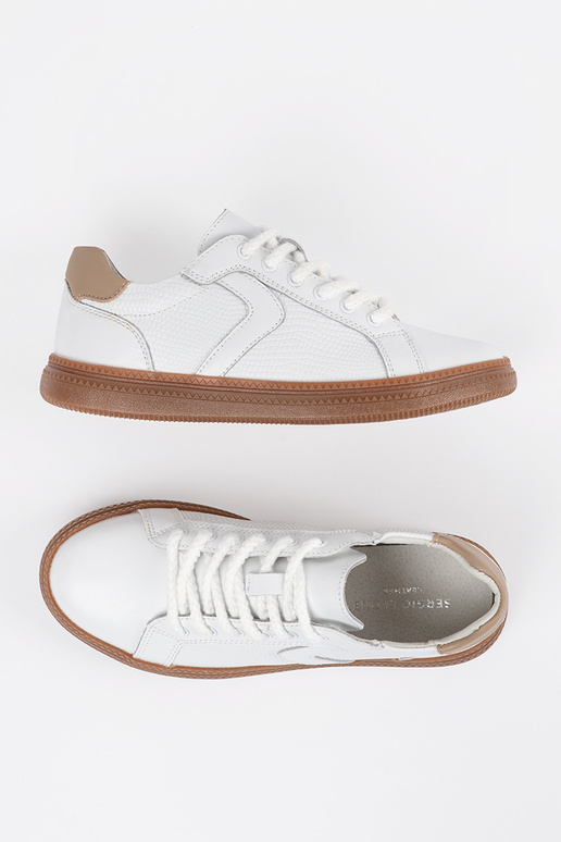 INhite color Sneakers model shoes...