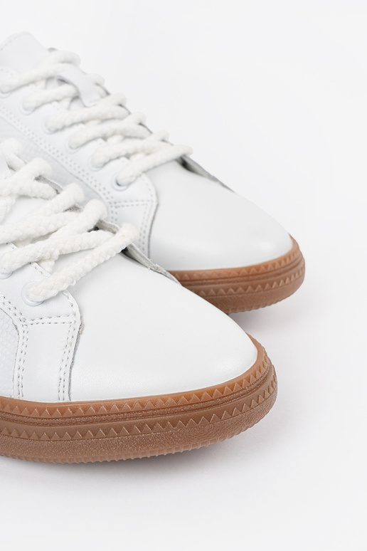 Białe sneakersy damskie skórzane...