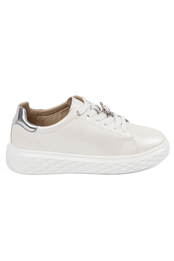 INhite-silver Sneakers z...