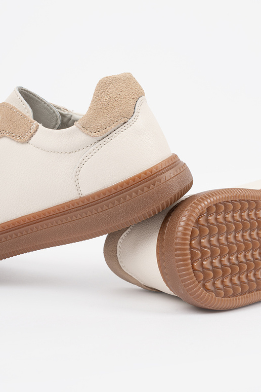INhite-beige Sneakers model shoes...