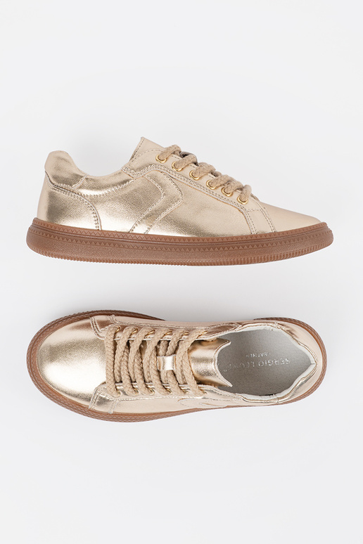 gold color Sneakers model shoes... gold color Sneakers model shoes...