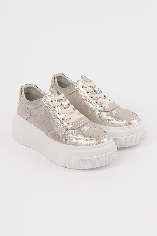 gold color Sneakers Inith platform...