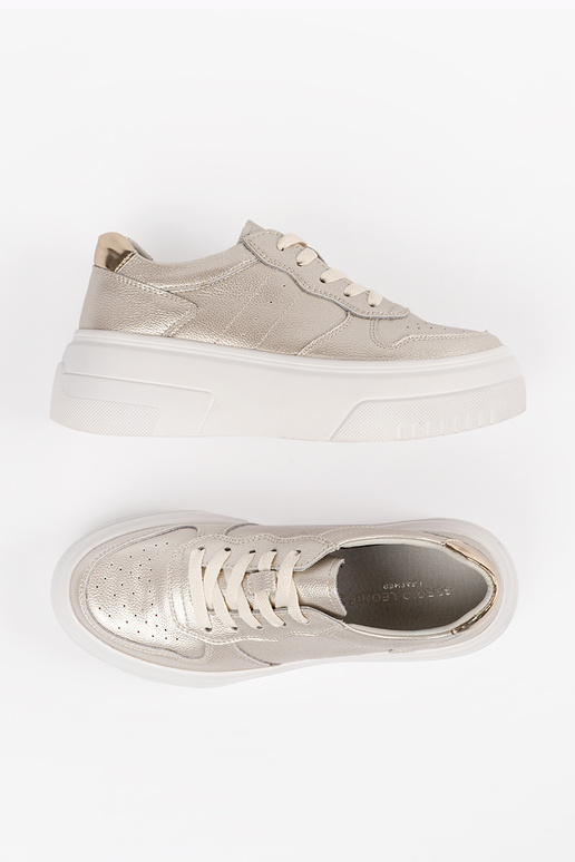 gold color Sneakers Inith platform...