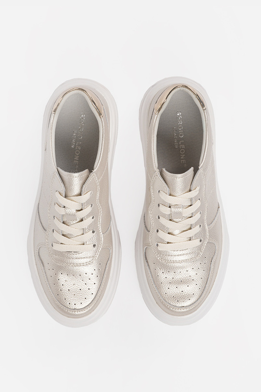 gold color Sneakers Inith platform...
