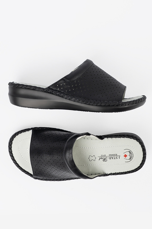 Slippers ze skórzaną Inkładką black Slippers ze skórzaną Inkładką black