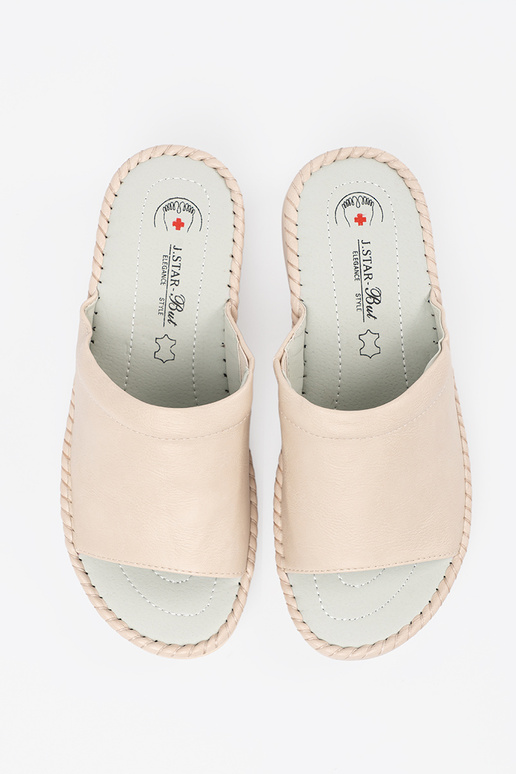 ivory slippers z skórzaną Inkładką ivory slippers z skórzaną Inkładką