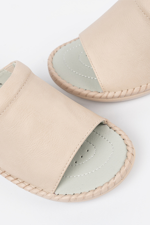 ivory slippers z skórzaną Inkładką ivory slippers z skórzaną Inkładką